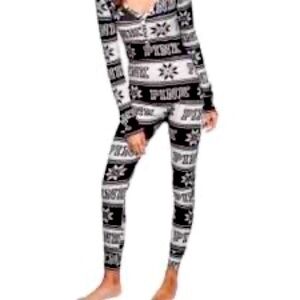 Limited edition/Seasonal Pink Victoria’s Secret holiday Christmas onesie pajama